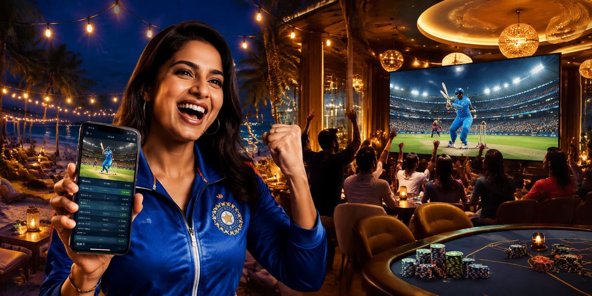 Playing sports betting on mobile beachside in India